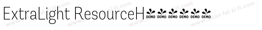 ExtraLight ResourceH字体转换